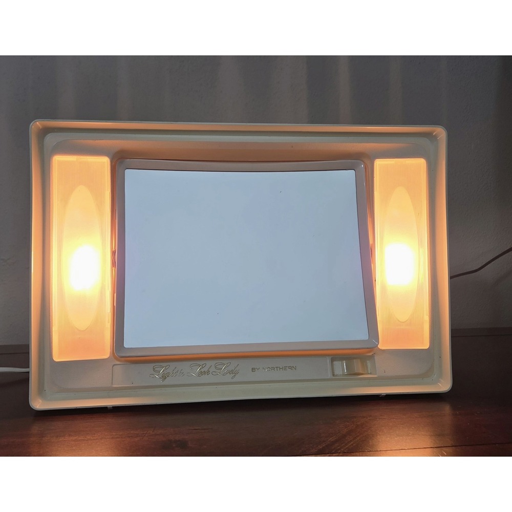 Vintage Light Up Makeup Mirror Light' n Look Lovely by Northern Swivel Mirrors